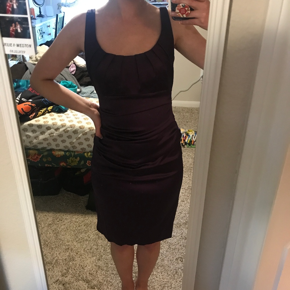 Purple Satin Dresss